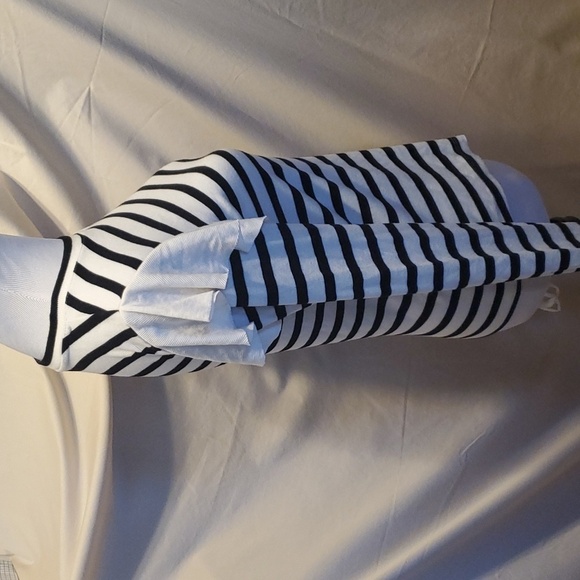 Who What Wear Swoop Neck Stripe Top SZ MD - Picture 3 of 8